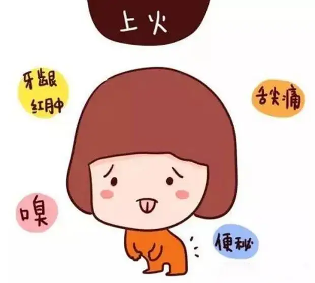 火在肝里失眠，火在胃里口臭，火在肺里咳嗽，火在心里口舌生瘡！